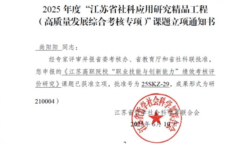 我校获批七项2025年度江苏省社科联专项课题